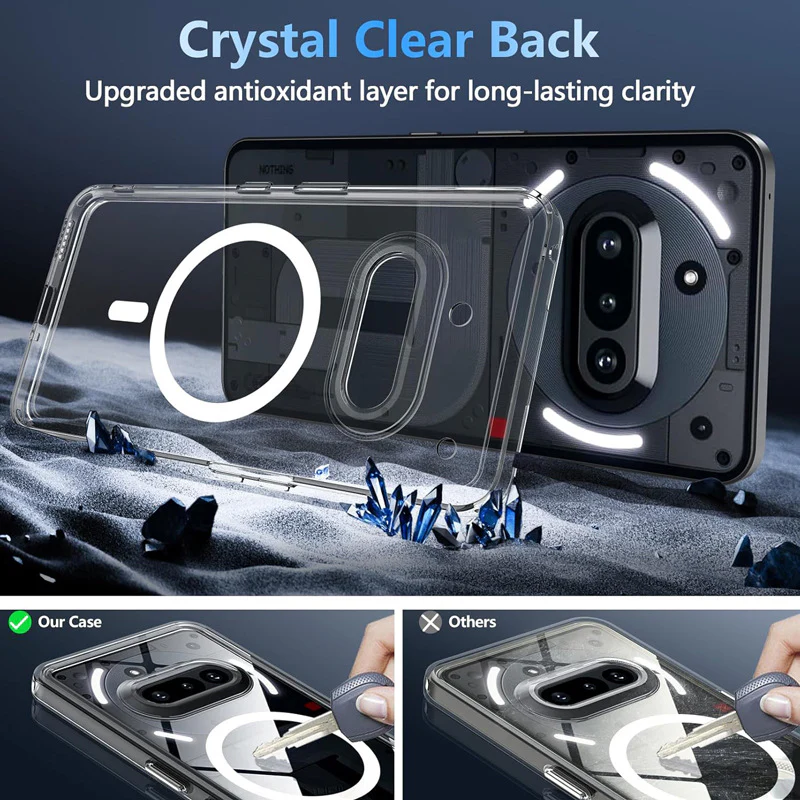[Magsafe Compatible] Nothing Phone (3a)/Pro Transparent Crystal Shockproof Protective Case - Image 9