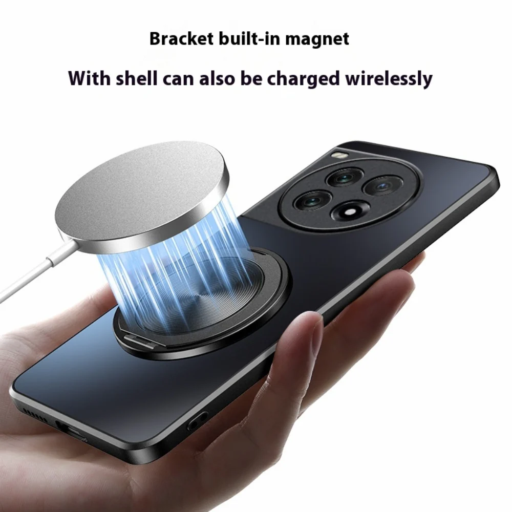 [Magsafe Compatible] OnePlus 11 (PHB110, CPH2449, CPH2447, CPH2451) - Electroplated Magnetic Matte Stand Protective Case - Image 10