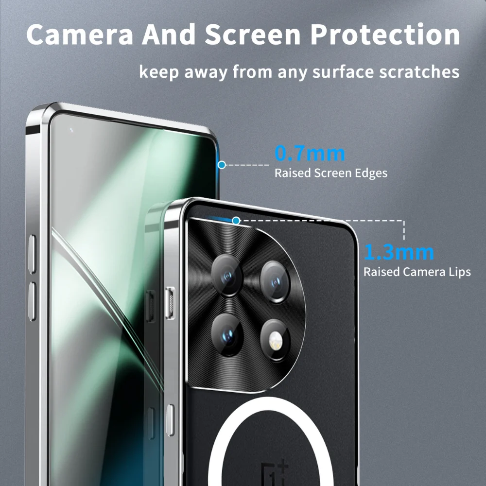 [Magsafe Compatible] OnePlus 12 (PJD110, CPH2573, CPH2581, CPH2583) - Magnetic Frosted Metal Phone Case - Image 10