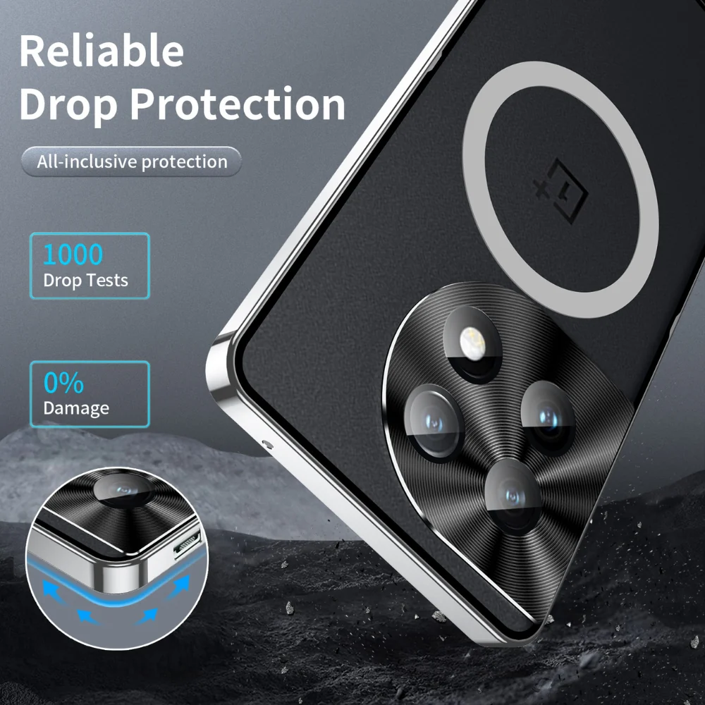 [Magsafe Compatible] OnePlus 12 (PJD110, CPH2573, CPH2581, CPH2583) - Magnetic Frosted Metal Phone Case - Image 5