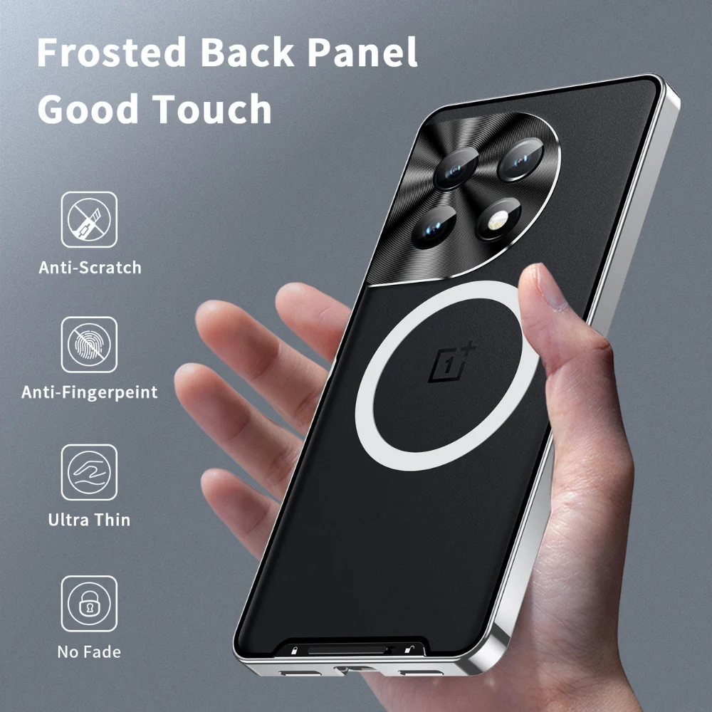 [Magsafe Compatible] OnePlus 12 (PJD110, CPH2573, CPH2581, CPH2583) - Magnetic Frosted Metal Phone Case - Image 6