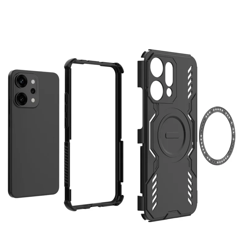 [Magsafe Compatible] OPPO Reno14/Pro 5G PC + TPU Magnetic Butterfly Armor Case With Hollow Heat Dissipation - Image 2
