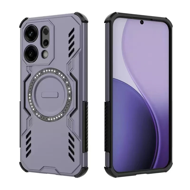 [Magsafe Compatible] OPPO Reno14/Pro 5G PC + TPU Magnetic Butterfly Armor Case With Hollow Heat Dissipation - Image 6