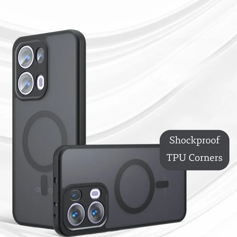 [Magsafe Compatible] OPPO Reno13 Pro Semi-Transparent Frosted Case with Shockproof TPU Corners & Anti-Dust, Anti-Fingerprint Design - Image 3