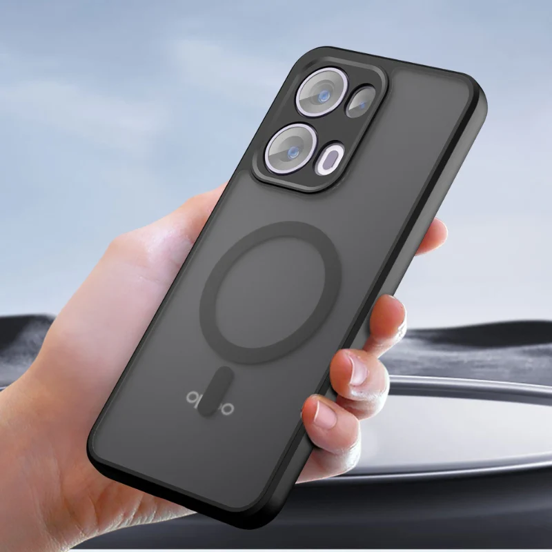[Magsafe Compatible] OPPO Reno13 Pro Semi-Transparent Frosted Case with Shockproof TPU Corners & Anti-Dust, Anti-Fingerprint Design - Image 6