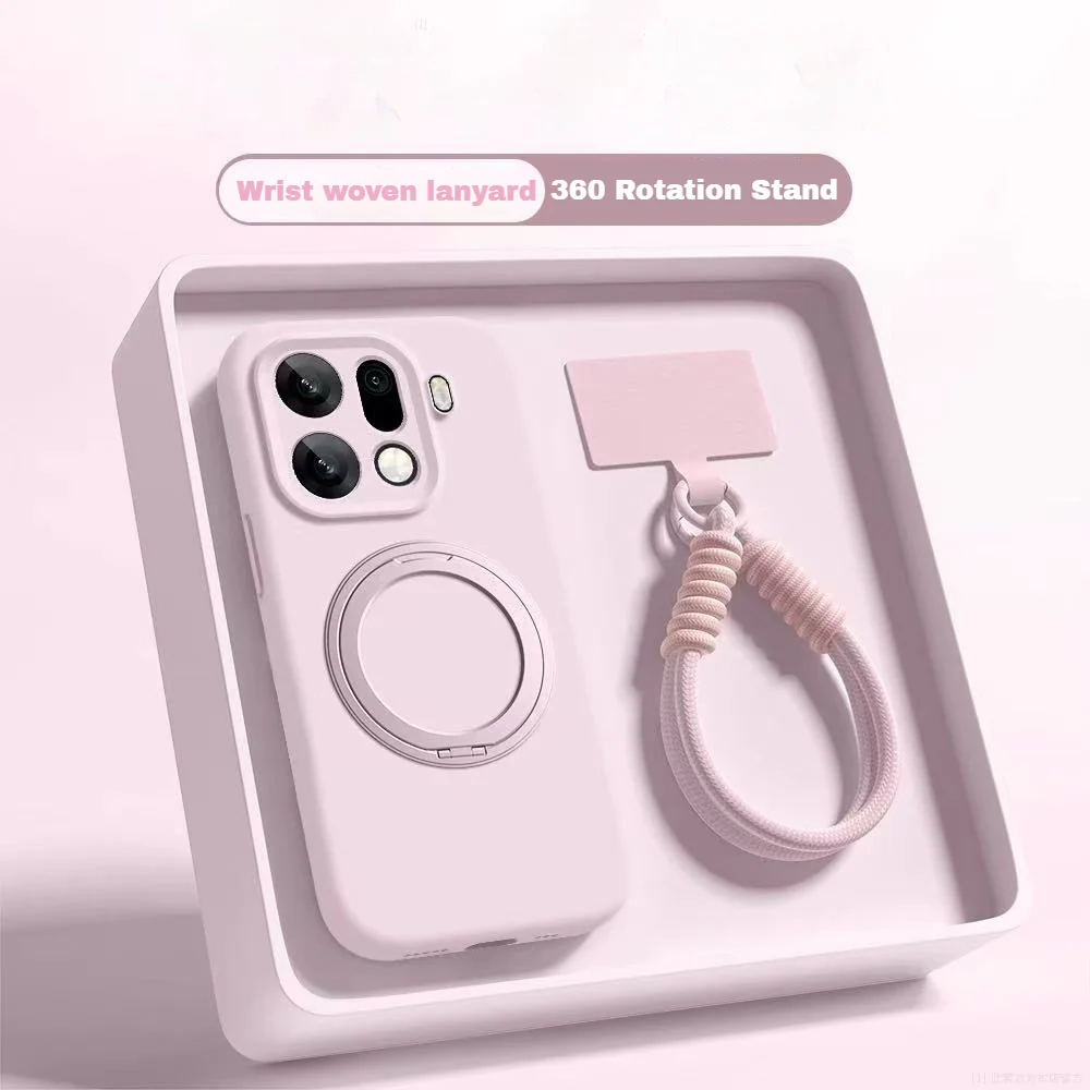 [Magsafe Compatible] OPPO Reno15 & Pro - Premium 360° Magnetic Rotatable Stand Liquid Silicone Case with Braided Lanyard - Image 8