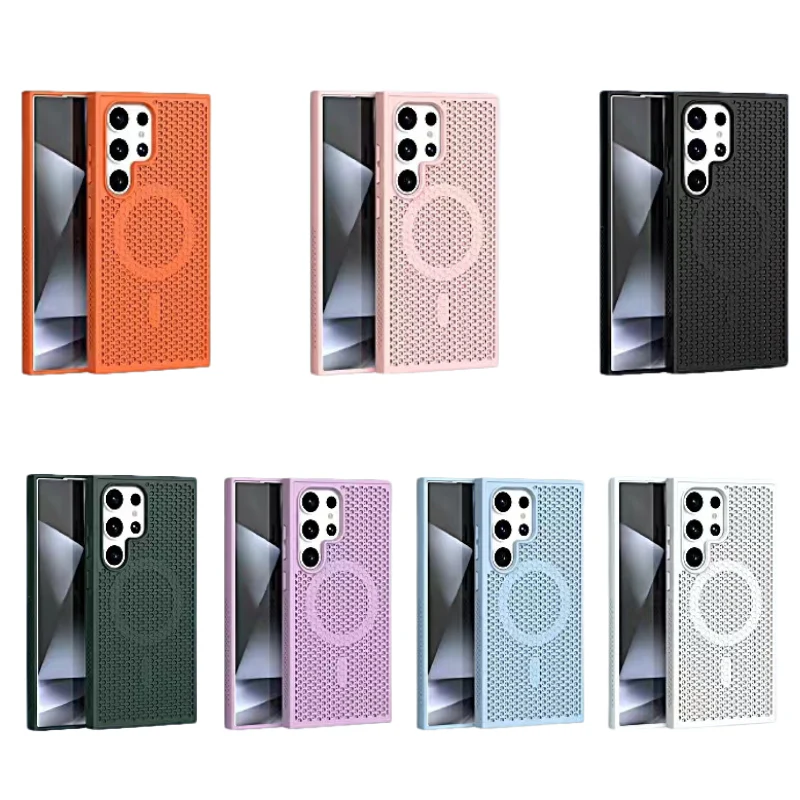 [Magsafe Compatible] Samsung Galaxy S22 SM-S901/Ultra SM-S908/Plus SM-S906 Ultra-thin Honeycomb Heat Dissipation Full-cover Essentials Series Case - Image 12