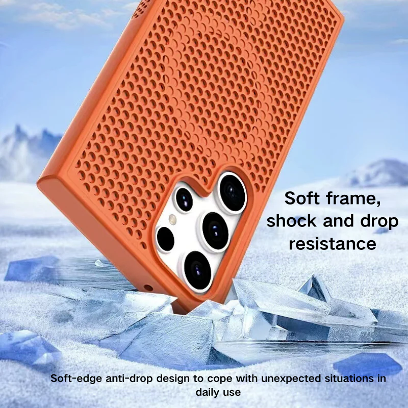 [Magsafe Compatible] Samsung Galaxy S22 SM-S901/Ultra SM-S908/Plus SM-S906 Ultra-thin Honeycomb Heat Dissipation Full-cover Essentials Series Case - Image 14