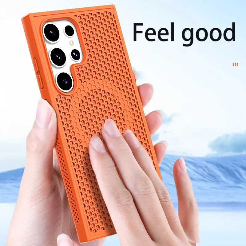 [Magsafe Compatible] Samsung Galaxy S22 SM-S901/Ultra SM-S908/Plus SM-S906 Ultra-thin Honeycomb Heat Dissipation Full-cover Essentials Series Case - Image 15