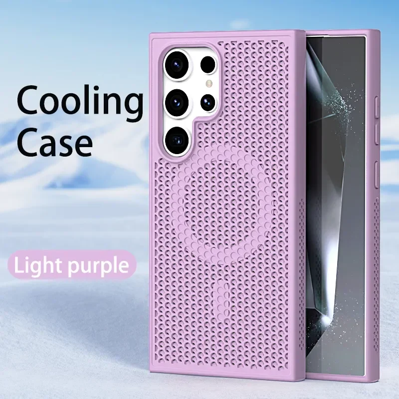 [Magsafe Compatible] Samsung Galaxy S22 SM-S901/Ultra SM-S908/Plus SM-S906 Ultra-thin Honeycomb Heat Dissipation Full-cover Essentials Series Case - Image 5