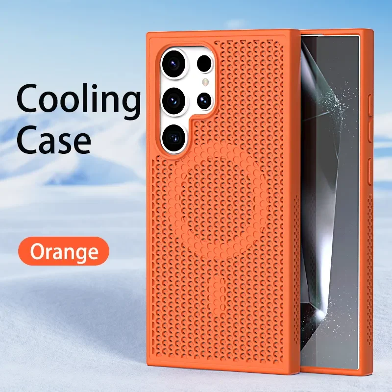 [Magsafe Compatible] Samsung Galaxy S22 SM-S901/Ultra SM-S908/Plus SM-S906 Ultra-thin Honeycomb Heat Dissipation Full-cover Essentials Series Case - Image 6
