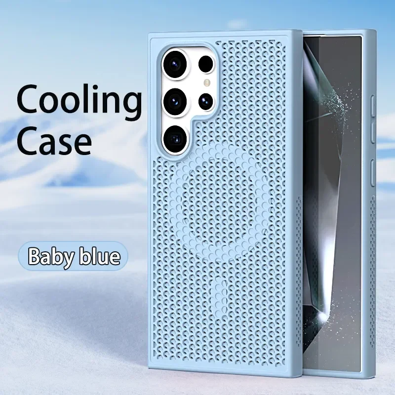 [Magsafe Compatible] Samsung Galaxy S22 SM-S901/Ultra SM-S908/Plus SM-S906 Ultra-thin Honeycomb Heat Dissipation Full-cover Essentials Series Case - Image 7