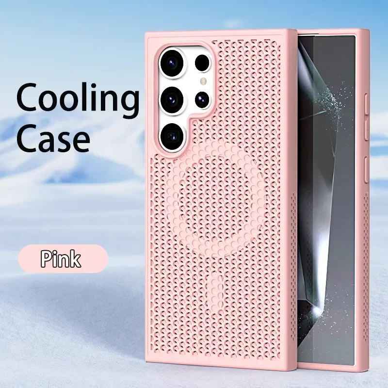 [Magsafe Compatible] Samsung Galaxy S22 SM-S901/Ultra SM-S908/Plus SM-S906 Ultra-thin Honeycomb Heat Dissipation Full-cover Essentials Series Case - Image 8