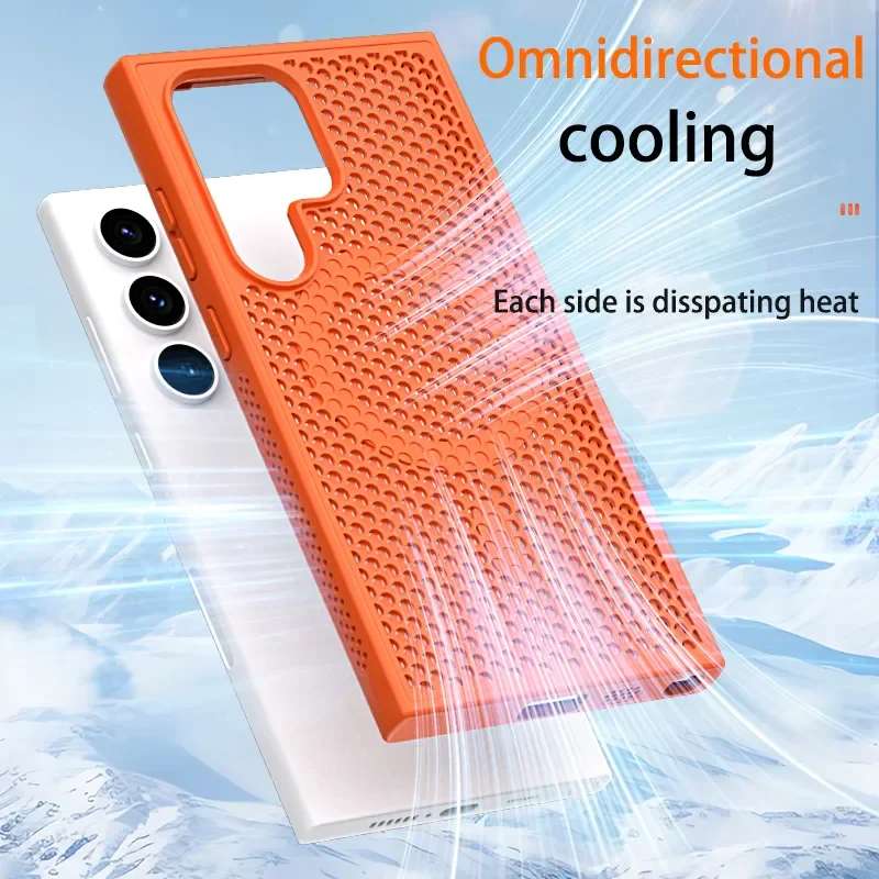 [Magsafe Compatible] Samsung Galaxy S22 SM-S901/Ultra SM-S908/Plus SM-S906 Ultra-thin Honeycomb Heat Dissipation Full-cover Essentials Series Case - Image 9