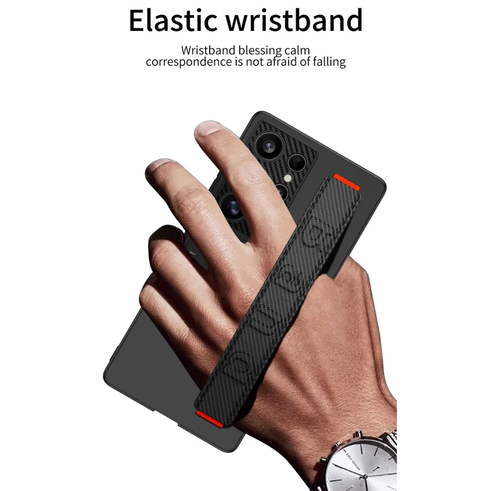 [Magsafe Compatible] Samsung Galaxy S25/Plus/Ultra - Ultra-thin Shockproof Stand Series Case With Wrist Strap - Image 11