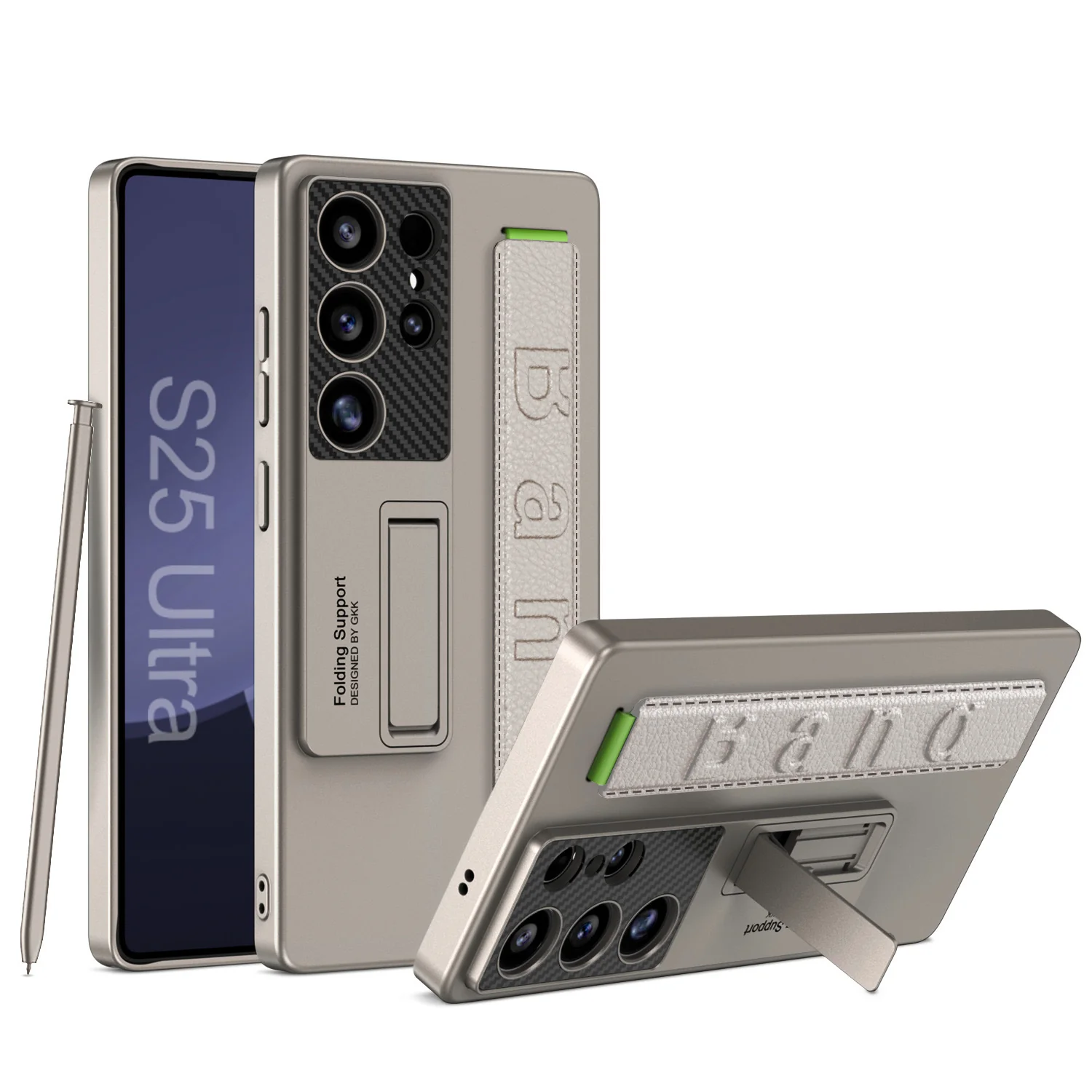 [Magsafe Compatible] Samsung Galaxy S25/Plus/Ultra - Ultra-thin Shockproof Stand Series Case With Wrist Strap - Image 5