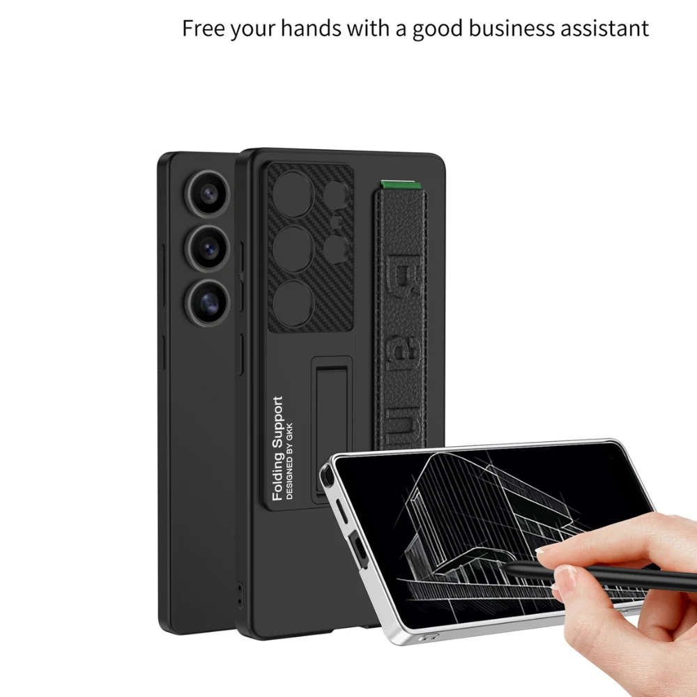 [Magsafe Compatible] Samsung Galaxy S25/Plus/Ultra - Ultra-thin Shockproof Stand Series Case With Wrist Strap - Image 13