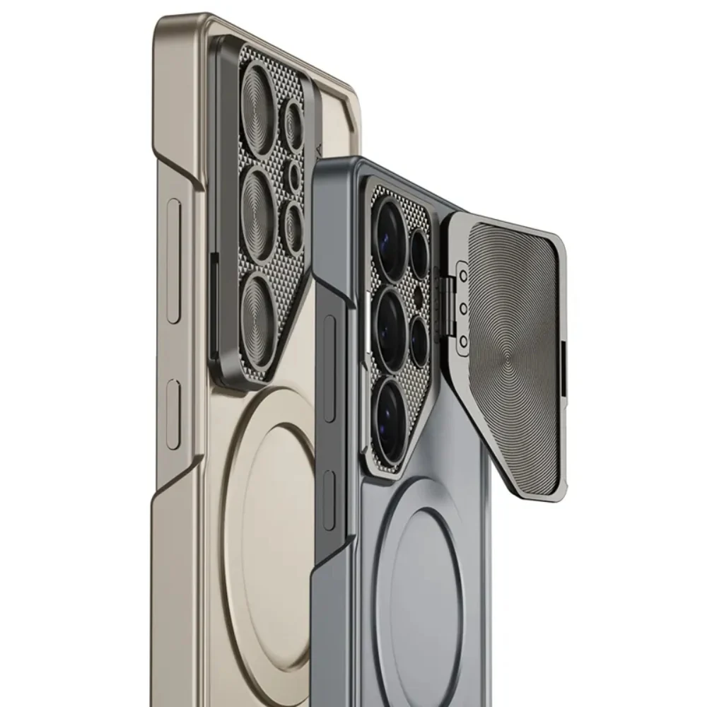 [Magsafe Compatible] Samsung Galaxy S24 Ultra 5G (SM-S928) - Metal Lens Protection Shockproof Kickstand Series Case - Image 10