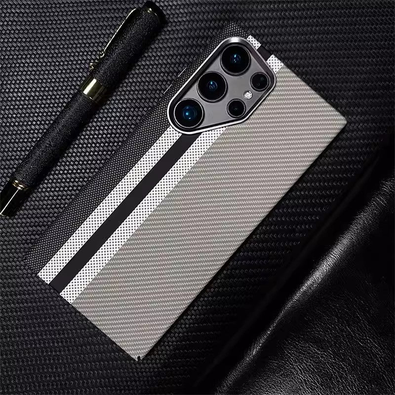 [Magsafe Compatible] Samsung Galaxy S24/Plus/Ultra - Kevlar Carbon Fiber Texture Shockproof Case - Image 3