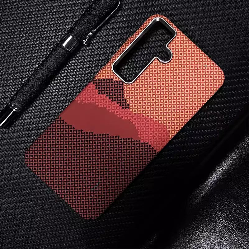 [Magsafe Compatible] Samsung Galaxy S24/Plus/Ultra - Kevlar Carbon Fiber Texture Shockproof Case - Image 4