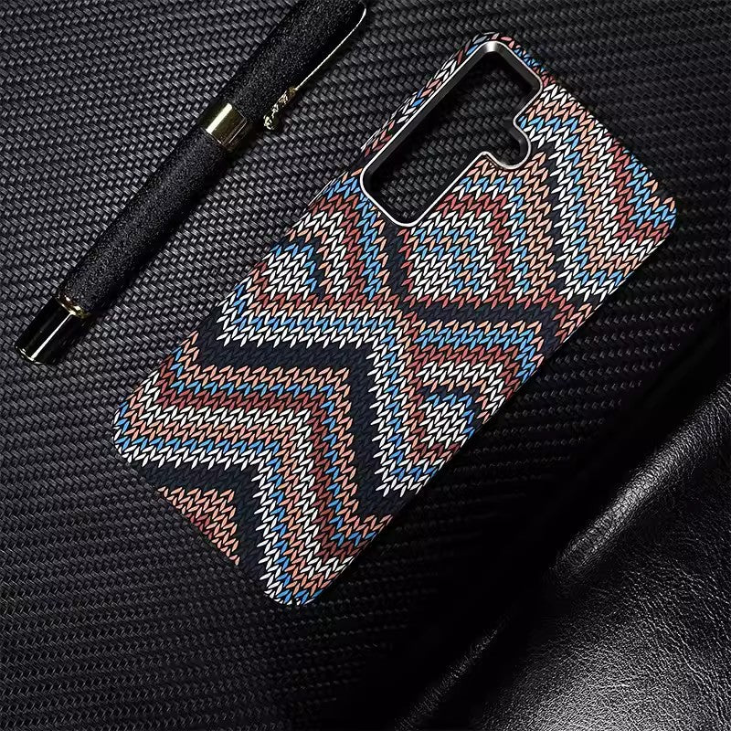 [Magsafe Compatible] Samsung Galaxy S24/Plus/Ultra - Kevlar Carbon Fiber Texture Shockproof Case - Image 6