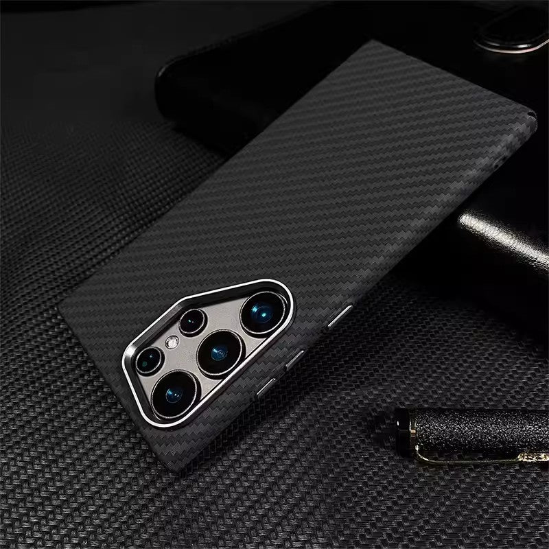 [Magsafe Compatible] Samsung Galaxy S24/Plus/Ultra - Kevlar Carbon Fiber Texture Shockproof Case - Image 7