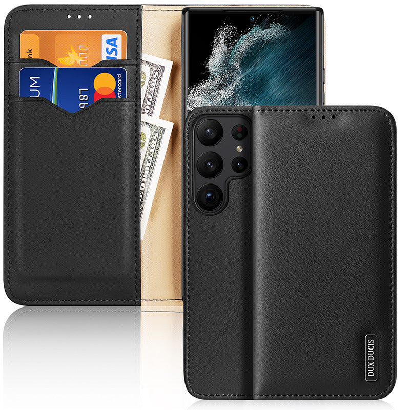 [Magsafe Compatible] Samsung Galaxy S25/Plus/Ultra - Genuine Leather Flip Stand Wallet Series Case - Image 3