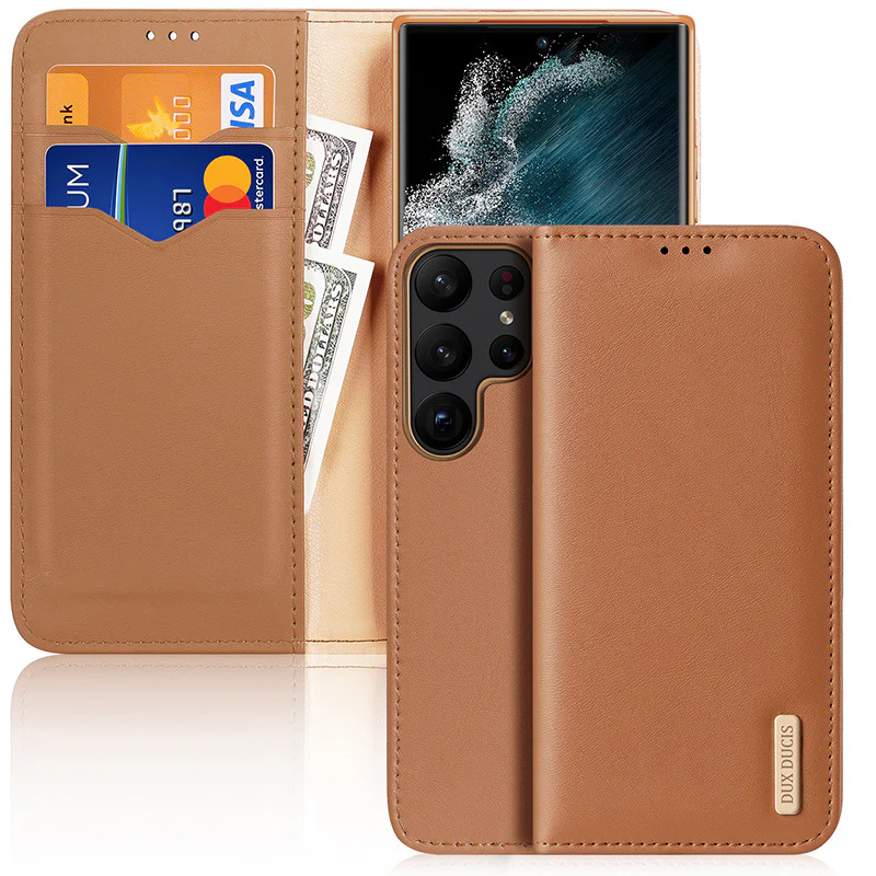 [Magsafe Compatible] Samsung Galaxy S25/Plus/Ultra - Genuine Leather Flip Stand Wallet Series Case - Image 4