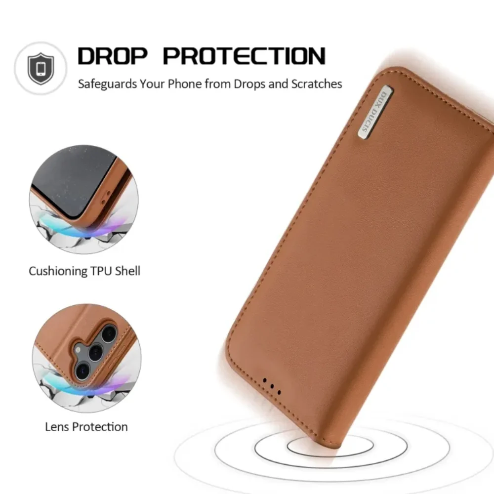 [Magsafe Compatible] Samsung Galaxy S25/Plus/Ultra - Genuine Leather Flip Stand Wallet Series Case - Image 8