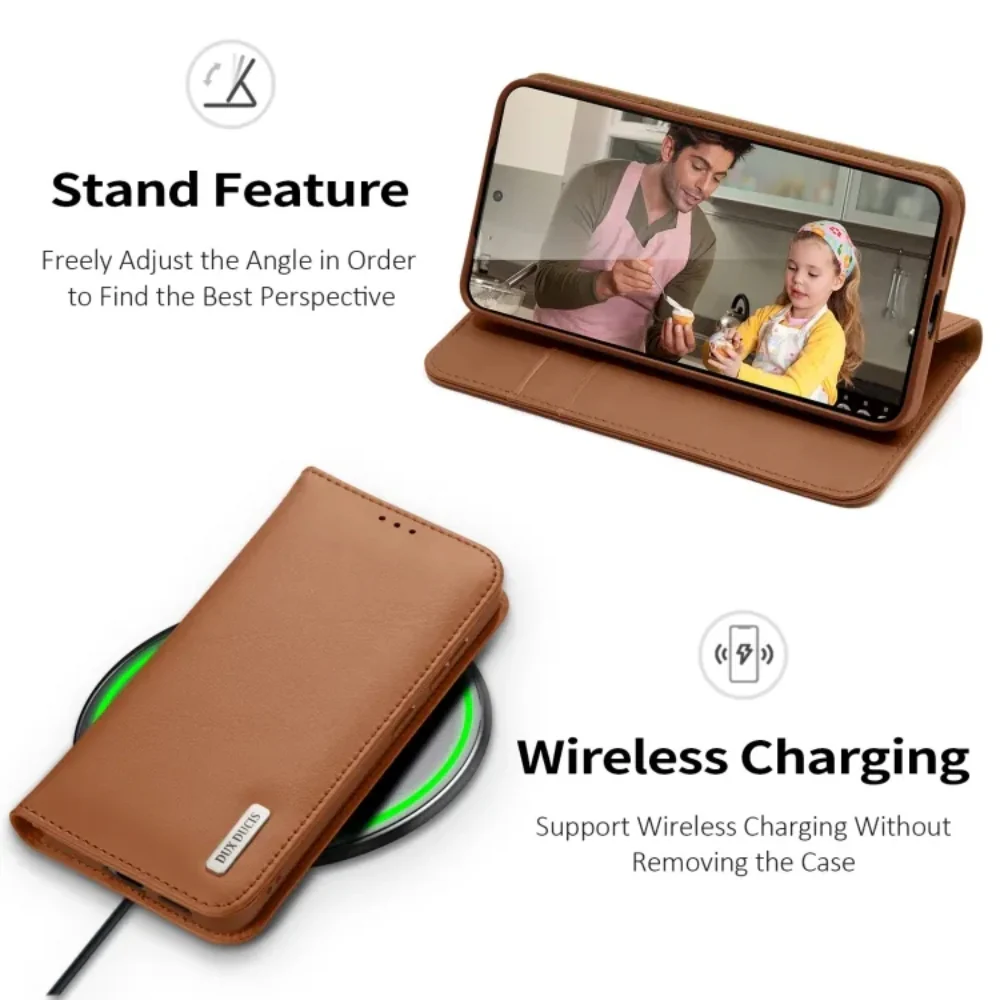 [Magsafe Compatible] Samsung Galaxy S25/Plus/Ultra - Genuine Leather Flip Stand Wallet Series Case - Image 9