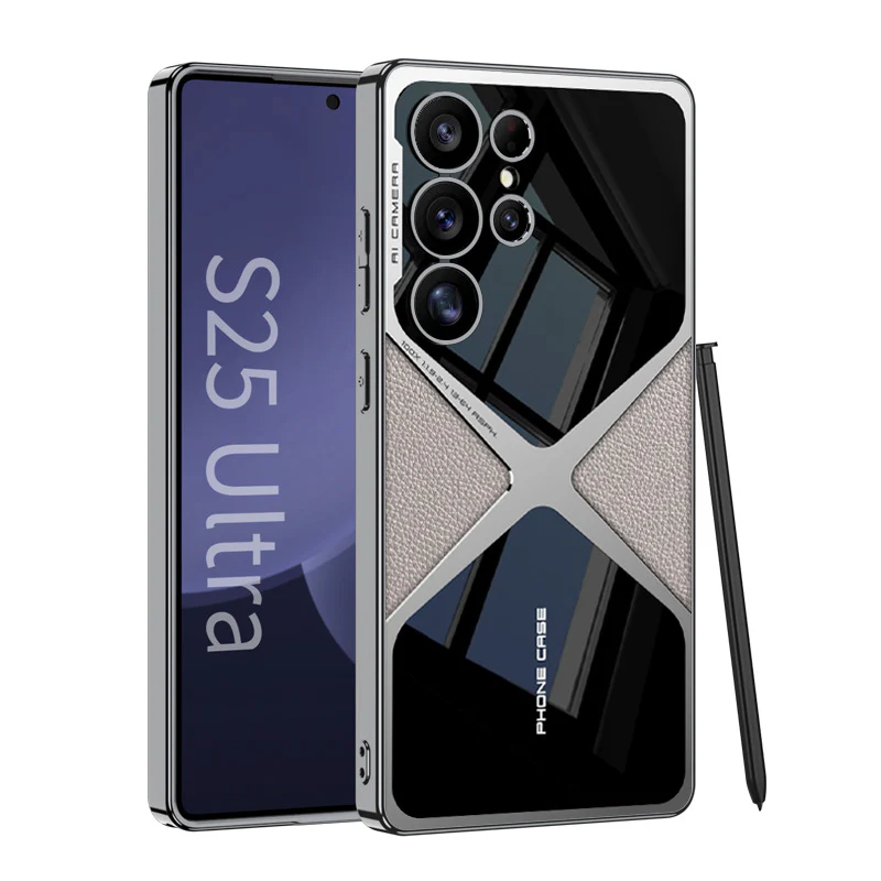 [Magsafe Compatible] Samsung Galaxy S25 Ultra 5G (SM-S938) - Electroplated Ultra-Thin PU Leather Shockproof Case - Image 5