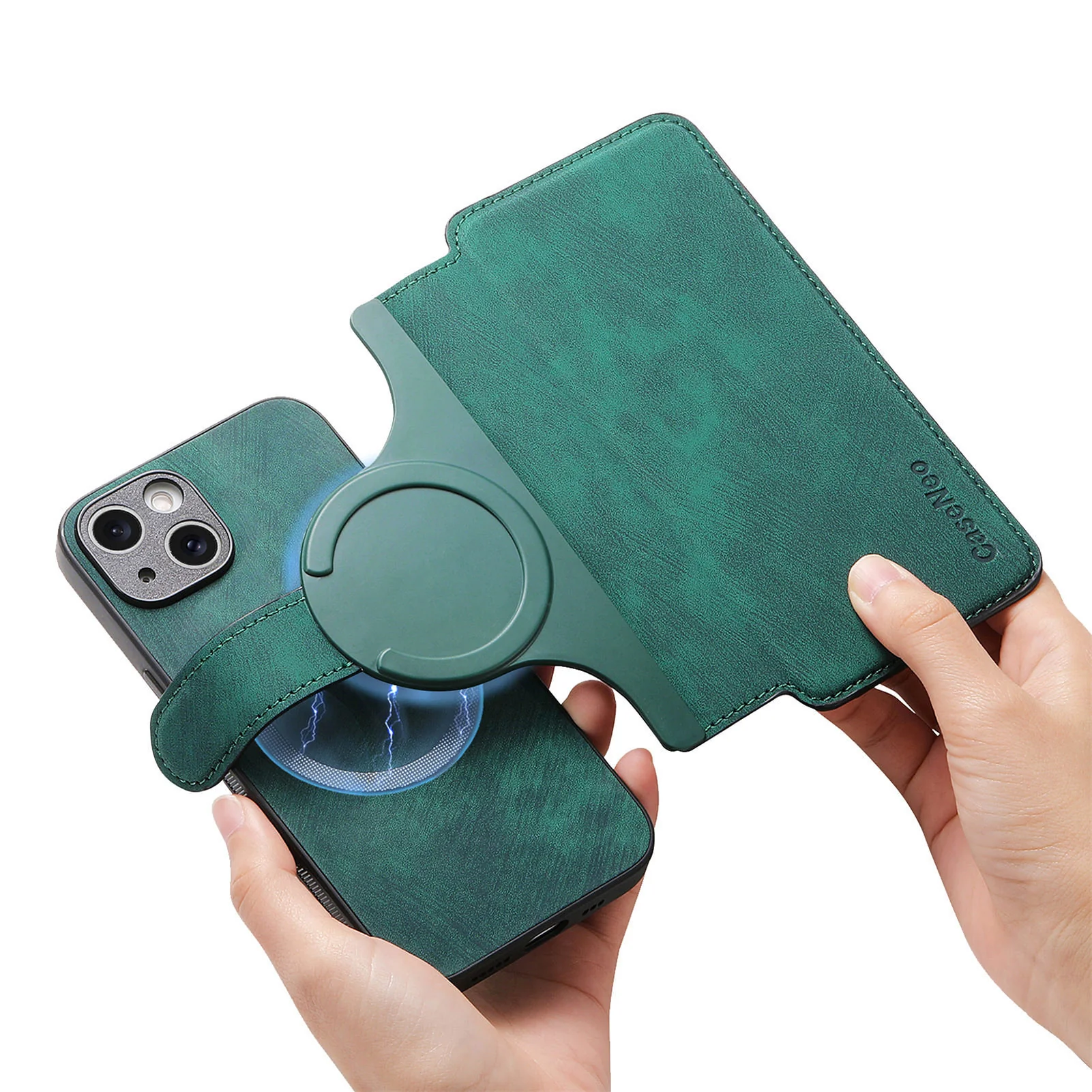 [Magsafe Compatible][With Card Slot] Apple iPhone 16/Pro/Pro Max/Plus/e Multi-Functional Leather 2-in-1 Wallet Series Case - Image 4