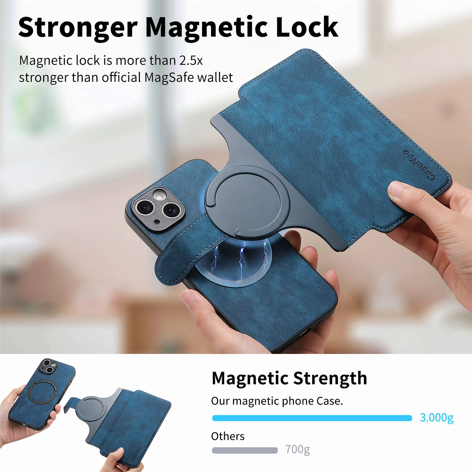[Magsafe Compatible][With Card Slot] Apple iPhone 16/Pro/Pro Max/Plus/e Multi-Functional Leather 2-in-1 Wallet Series Case - Image 9