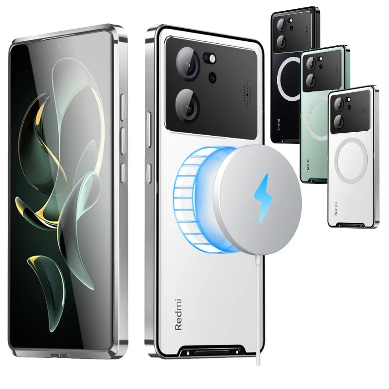 [Magsafe Compatible] Xiaomi Mi 13T/Pro Metal Frame Transparent Shockproof Essentials Series Case