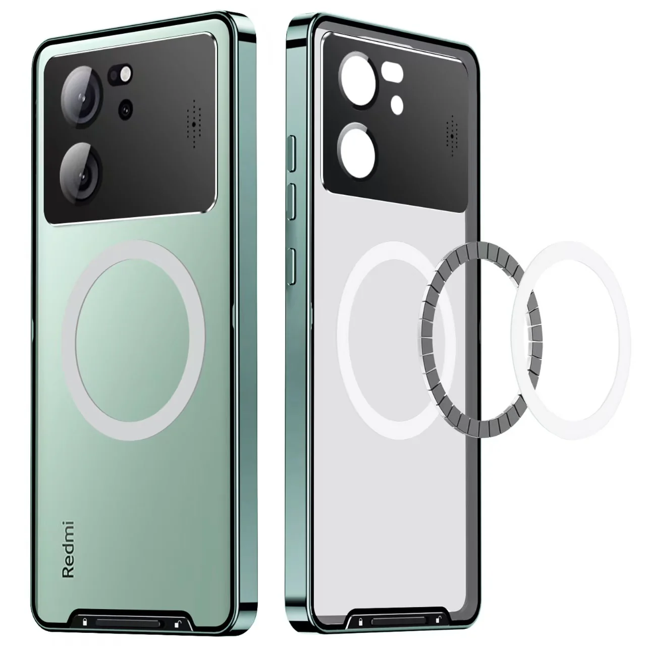 [Magsafe Compatible] Xiaomi Mi 13T/Pro Metal Frame Transparent Shockproof Essentials Series Case - Image 10