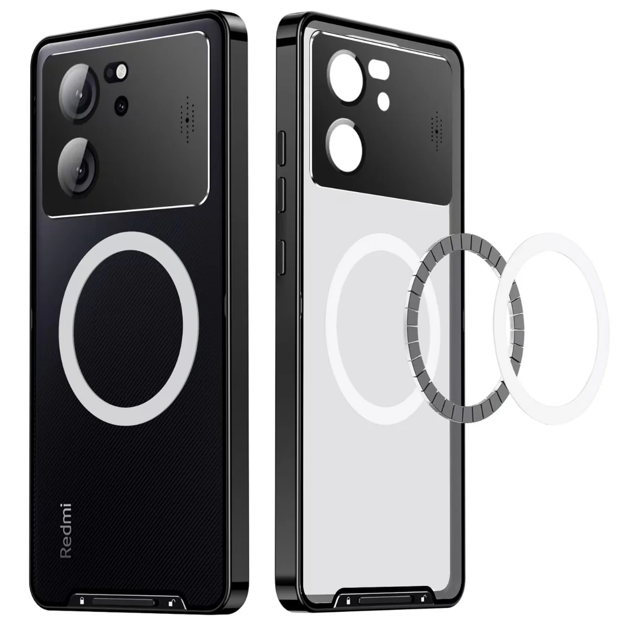 [Magsafe Compatible] Xiaomi Mi 13T/Pro Metal Frame Transparent Shockproof Essentials Series Case - Image 11