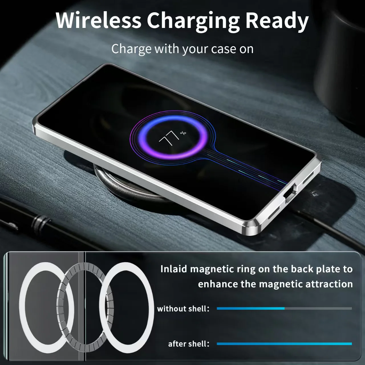 [Magsafe Compatible] Xiaomi Mi 13T/Pro Metal Frame Transparent Shockproof Essentials Series Case - Image 6