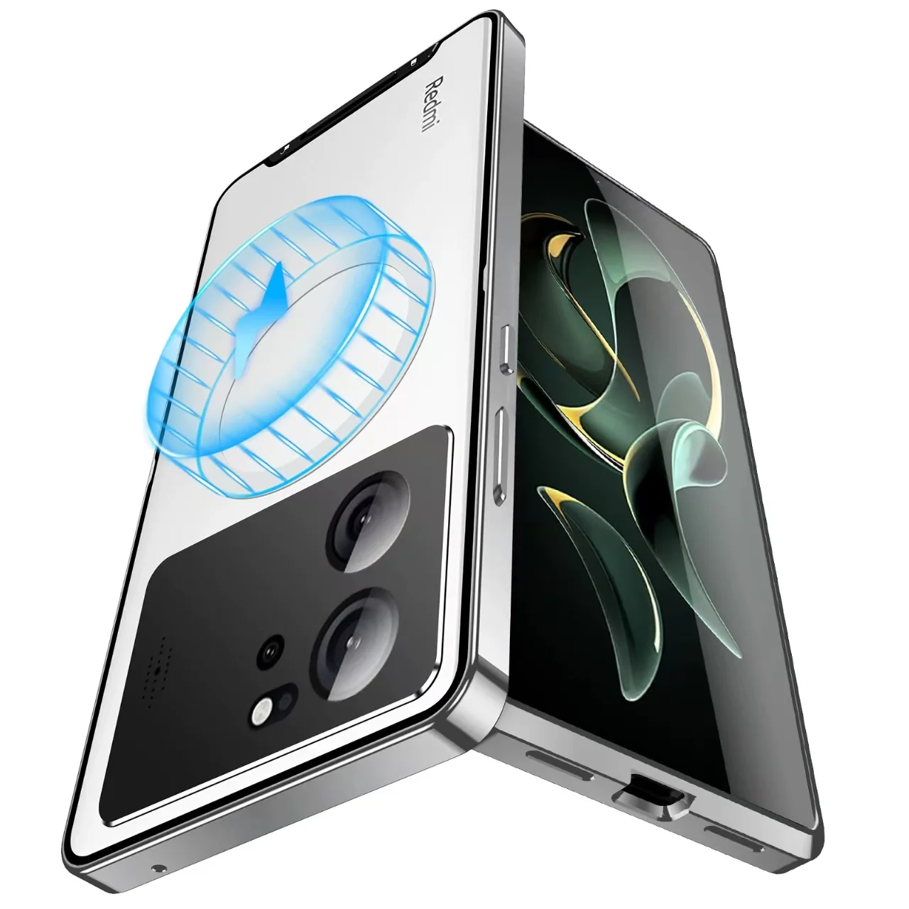 [Magsafe Compatible] Xiaomi Mi 13T/Pro Metal Frame Transparent Shockproof Essentials Series Case - Image 2