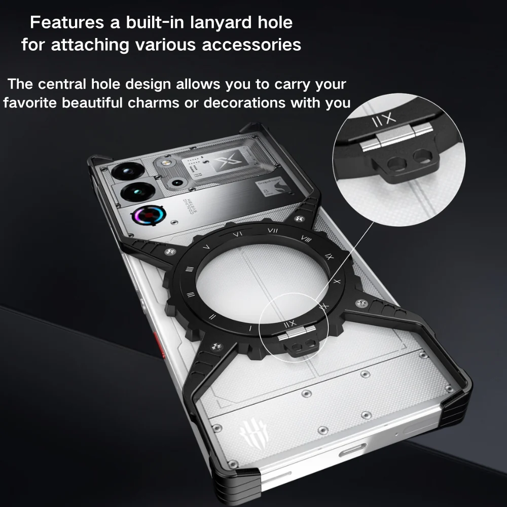[Magsafe Compatible] ZTE nubia Red Magic 9S Pro / 9S Pro Plus - Gear Magnetic Holder Borderless Metal Phone Case - Image 13