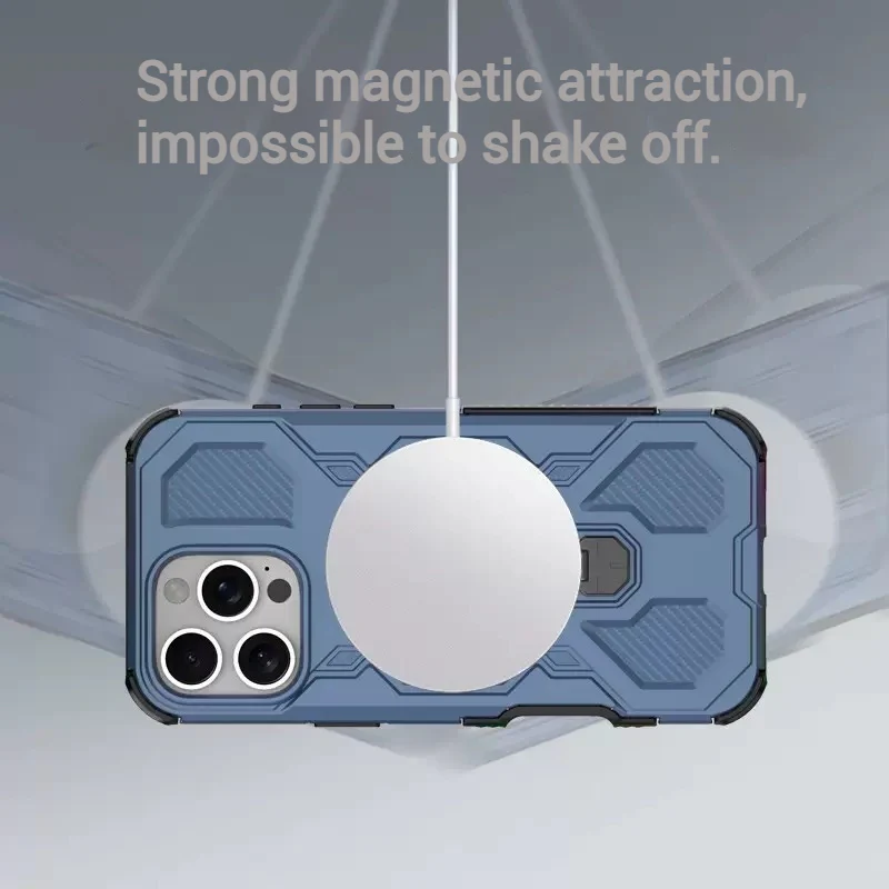 [Magsafe Compatible][Built-in Stand] Apple iPhone 17/Air/Pro/Max - Shield Shockproof Rugged Heavy Duty Case - Image 10