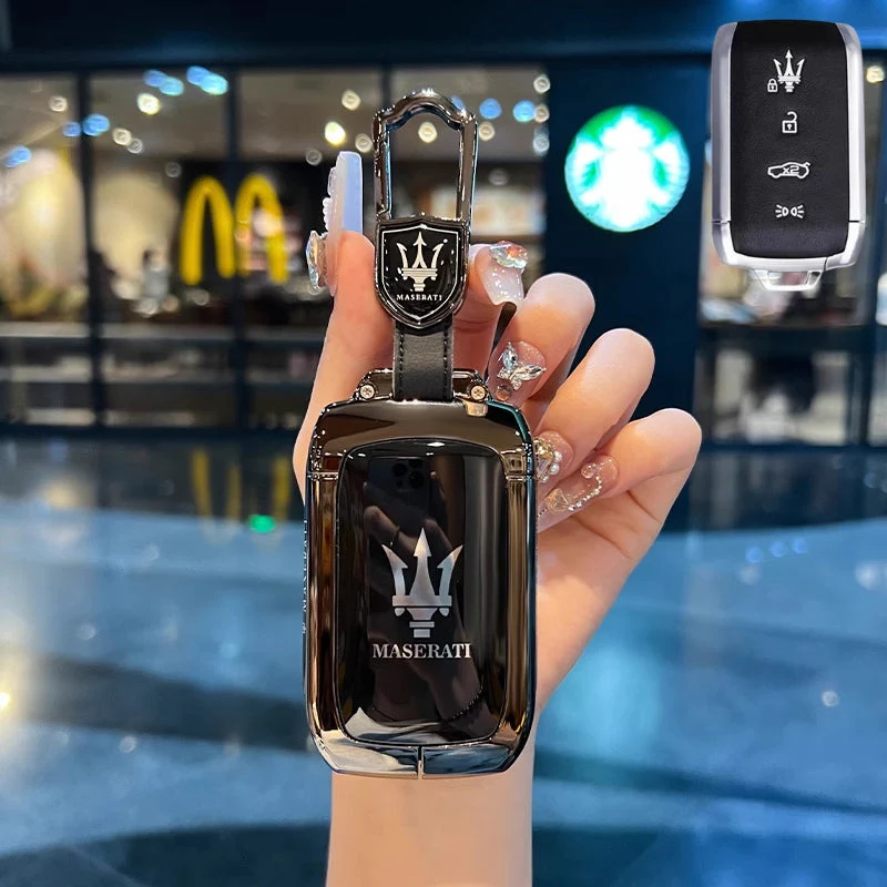Maserati Zinc Alloy Full-Cover Stylish & Elegant Design Car Key Fob Case Cover for New Grecale MC20 Ghibli Since 2023 - Image 8