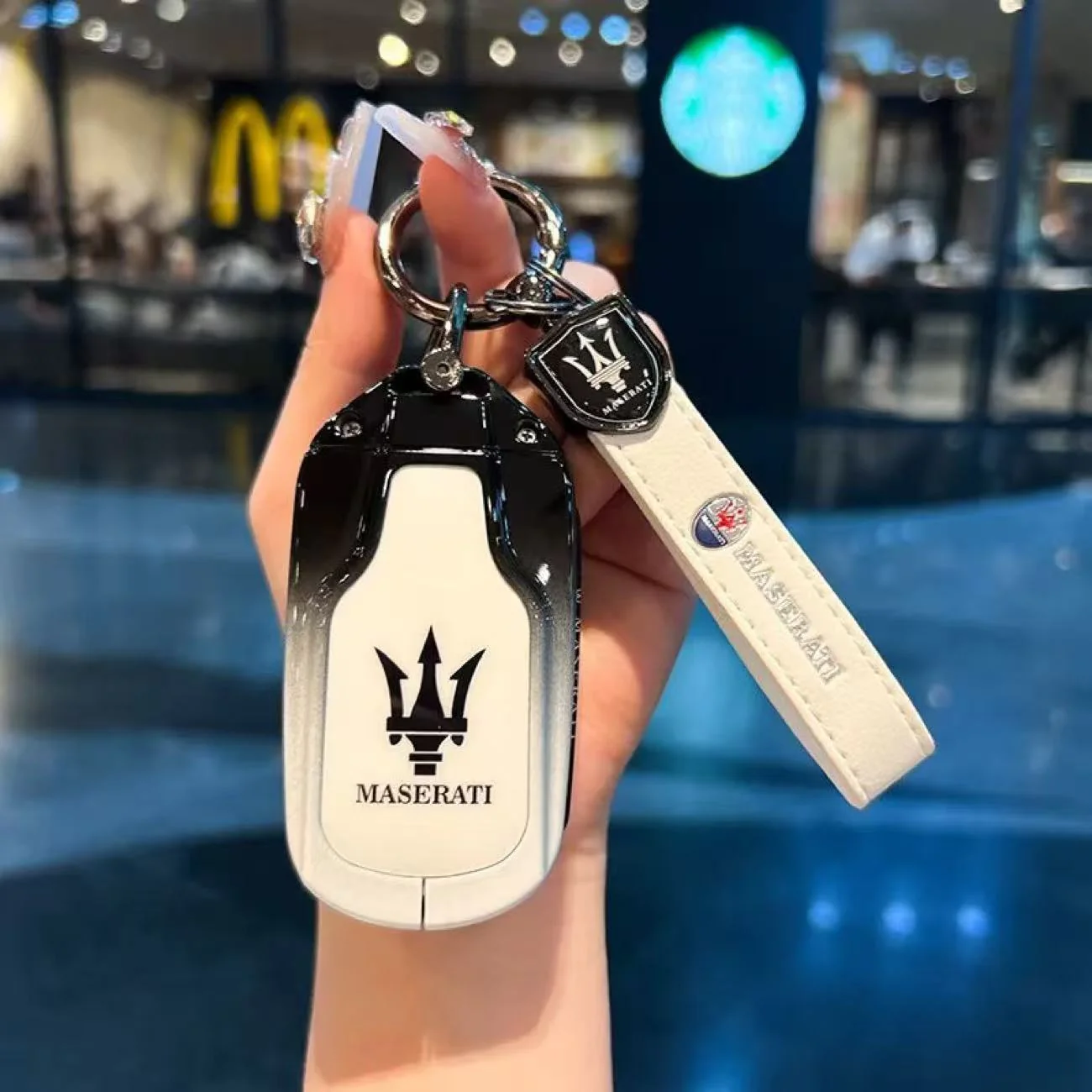 Maserati Zinc Alloy Full-Cover Stylish & Elegant Design Car Key Fob Case for Cover Levante, MC20, Ghibli, Quattroporte 2014-2022