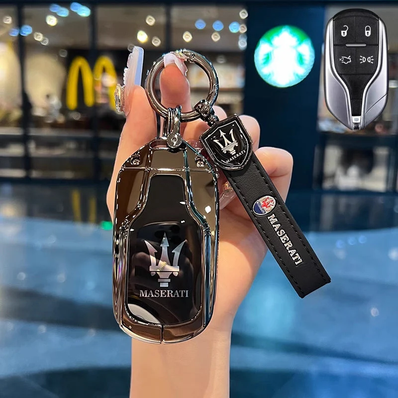 Maserati Zinc Alloy Full-Cover Stylish & Elegant Design Car Key Fob Case for Cover Levante, MC20, Ghibli, Quattroporte 2014-2022 - Image 7
