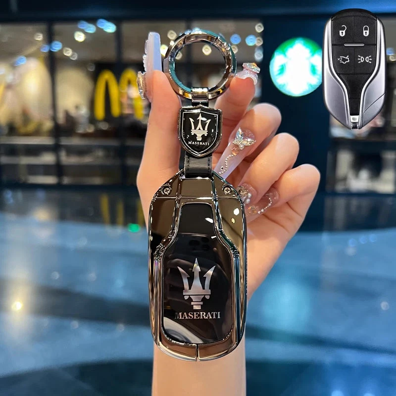 Maserati Zinc Alloy Full-Cover Stylish & Elegant Design Car Key Fob Case for Cover Levante, MC20, Ghibli, Quattroporte 2014-2022 - Image 9