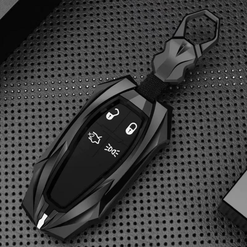Maserati Zinc Alloy & Silicone Car Key Fob Case Cover with Lock Buckle for Levante, MC20, Ghibli, Quattroporte 2014-2022 – Premium Protection Cover