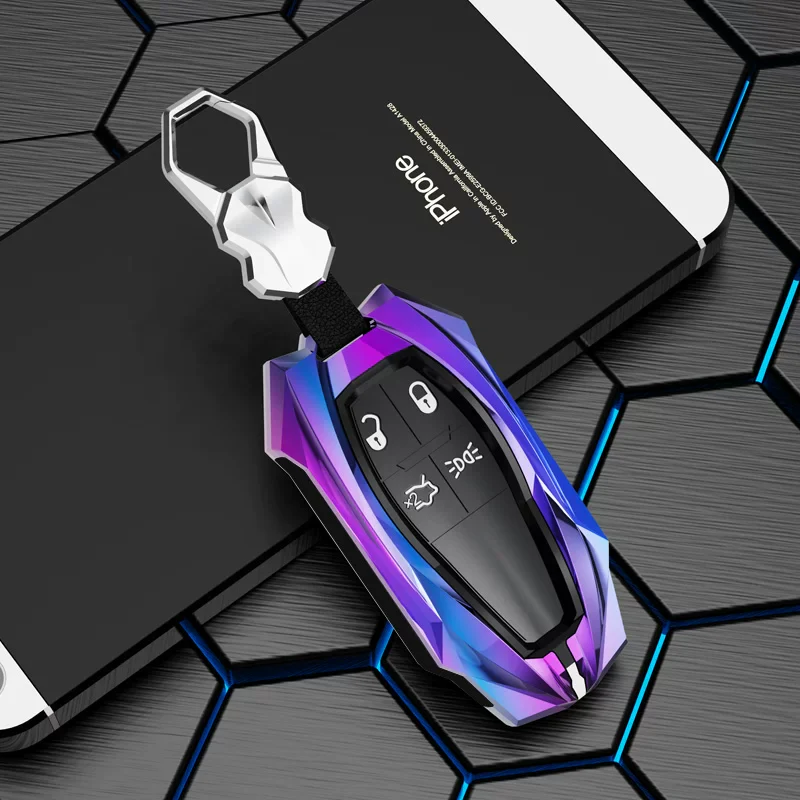 Maserati Zinc Alloy & Silicone Car Key Fob Case Cover with Lock Buckle for Levante, MC20, Ghibli, Quattroporte 2014-2022 – Premium Protection Cover - Image 10