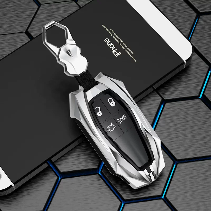 Maserati Zinc Alloy & Silicone Car Key Fob Case Cover with Lock Buckle for Levante, MC20, Ghibli, Quattroporte 2014-2022 – Premium Protection Cover - Image 11