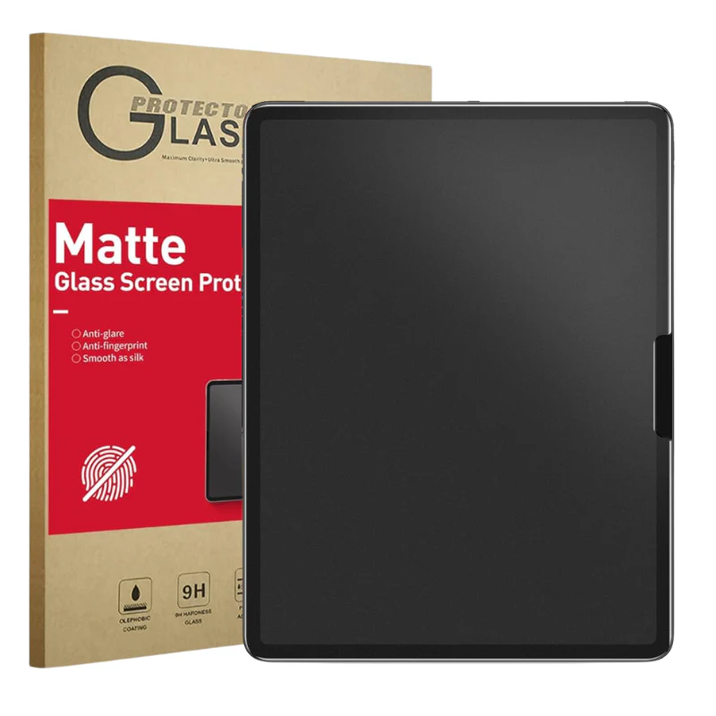 [Matte] Apple iPad Pro 13-inch M4/M5 (2024/2025) - Full Covered Anti-fingerprint 9H Tempered Glass Screen Protective Protector