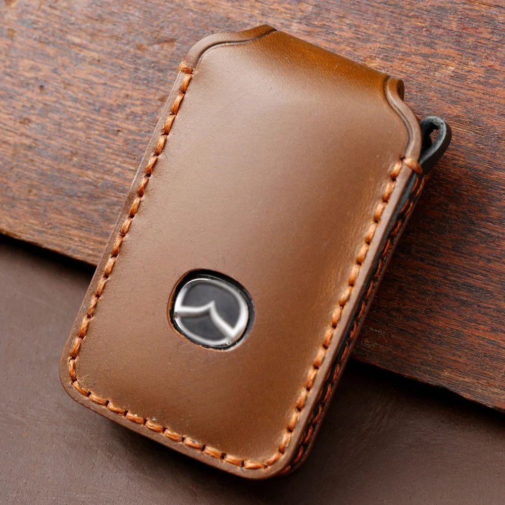 Mazda Handcrafted Genuine Leather Folding Car Key Fob Case Cover For CX-5, CX-3, CX-30, CX-9 - Image 13