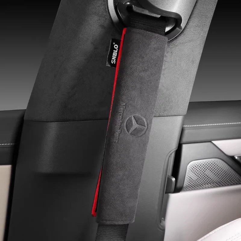 Mercedes-Benz Car Interior Accessory Suede Seat Belt Shoulder Pad for GLC, GLB, GLA, AMG, C-Class - Image 10